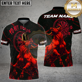 Maxcorners Dart Bull Shirt I'd Hit That Design Multioptions Personalized Name, Team Name Unisex 3D Shirt (4 Colors)