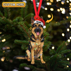 Maxcorners Personalized German Shepherd Dog Christmas Ornament, Flat 2D Ornament,
2D Flat LM2511