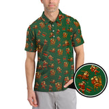 Maxcorners Christmas Golf Shirt, Funny Pattern Golf Shirt, Bigfoot Golf Shirt For Men