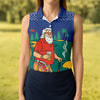 Maxcorners Funny Bearded Golfer Beer Lover Paisley Sleeve Golf Polo, Ladies Golf Shirts, Women’s Golf Apparel LM1507
