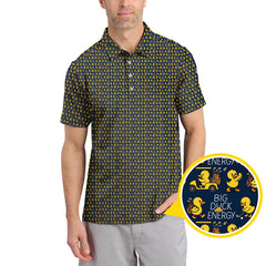 Maxcorners Big Duck Energy Pattern Golf Shirt For Golfer, Duck Golf Shirt, Funny Golf Shirt For Men