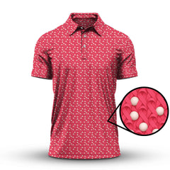 Maxcorners Pink Golf Shirt, Breast Cancer Golf Shirt For Golfer, Pattern Golf Shirt
