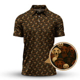 Maxcorners Halloween Golf Shirt, Dachshund Golf Shirt For Golfer, Funny Pattern Golf Shirt For Men