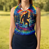 Maxcorners Tie Dye Bigfoot Fishing Forest Golf Shirt, Women’s Golf Apparel, Golf Tops For Women LM1507