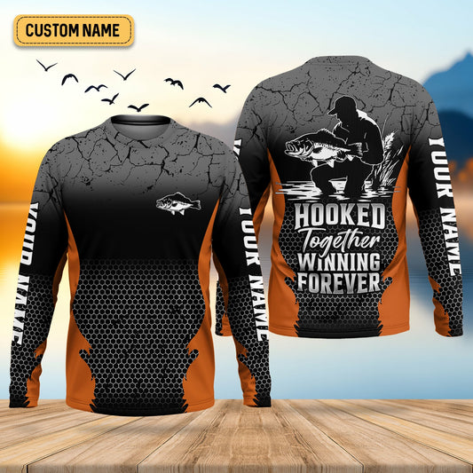 Maxcorners Hook Together, Winning Forever, Fishing Tournament Shirt, SPF Shirt For Men, Presents For Fishermen