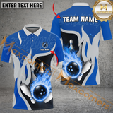 Maxcorners Falling Meteor Bowling Jersey Mutilcolor Option Customized Name, Team Name 3D Shirt