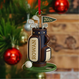 Maxcorners Personalized Golf Bag Acrylic Ornament, Golf Christmas Ornaments, Christmas Golf Gift, Gift For Golf Lover LM1611