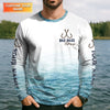 Maxcorners Wishin' I Was Fishin' Shirt, Personalized Bad Bass Fishing Shirt For Men, Fishing UPF Shirts