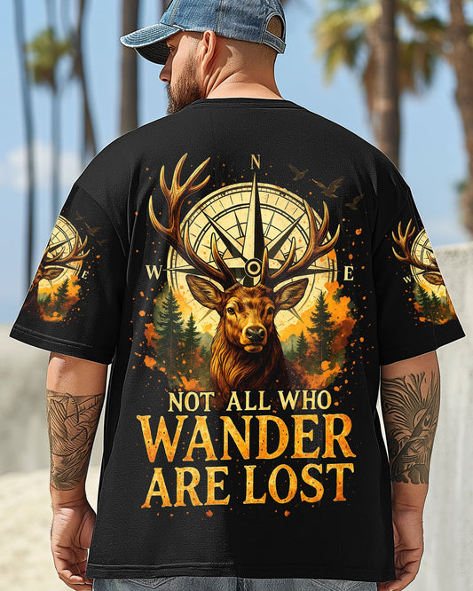 Maxcorners Not All Who Wander Are Lost Deer Compass All Over Print LM1601
