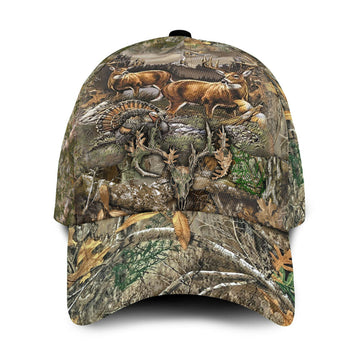 Maxcorners 3D All Over Print Baseball Cap Deer Hunting Classic Cap LM0402
