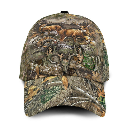 Maxcorners 3D All Over Print Baseball Cap Deer Hunting Classic Cap LM0402