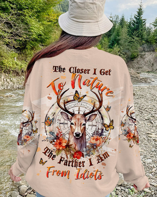 Maxcorners The Closer I Get To Nature Deer Compass All Over Print LM2101