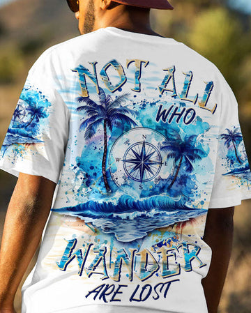 Maxcorners Not All Who Wander Are Lost Compass All Over Print LM2101