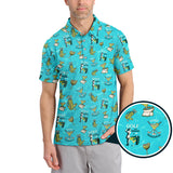 Maxcorners Golf And Margarita Pattern Shirts, Funny Cocktail Golf Polos For Women, Ladies Golf Shirt
