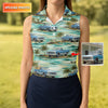 Maxcorners Personalized Truck Golf Shirt, Custom Vehicle Tropical Pattern, Golf Shirt For Women LM1507