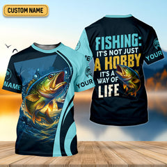 Maxcorners Fishing It's Not Just A Hobby It's A Way Of Life Fishing UPF Shirts, Fishing Gifts For Men