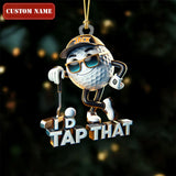 Maxcorners I'd Tap That Cool Golf Ball Acrylic Ornament, Golf Xmas Ornaments, Golf Christmas Gifts LM1611