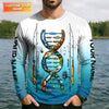 Maxcorners Personalized Fishing DNA Shirt, It's In My DNA Angler Gift For Men, Fishing UPF Shirts