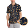 Maxcorners Funny Bourbon Pattern Polos, Golf and Bourbon Shirt for Men, Gift For Golfers