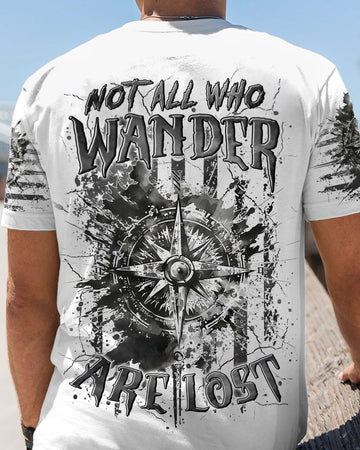 Maxcorners Not All Who Wander Are Lost Compass All Over Print LM2101