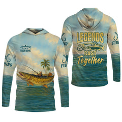 Maxcorners Legends Cast Together, Fishing UPF Shirts, Men Jersey, Men Button Down Shirt, Mens Casual Shirts