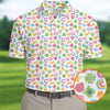 Maxcorners St Patrick's Day Lucky Charms White Golf Shirt, Cute Golf Outfit, Polo Shirts For Men, Golf Shirts For Men