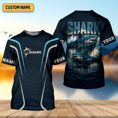 Maxcorners Shark Performance Fishing Shirts, Custom Fishing Shirts, Fishing UPF Shirts, Men's Fishing Shirt