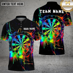 Maxcorners Dart Shirt Neon Splash Impact Style Multioptions Personalized Name, Team Name Unisex 3D Shirt (4 Colors)