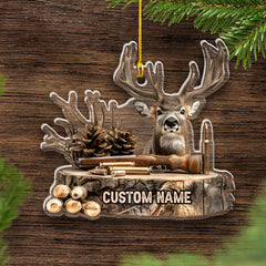 Maxcorners Personalized Deer Hunting OrnamentUnique Christmas Gift for Hunters & Outdoorsmen LM0110