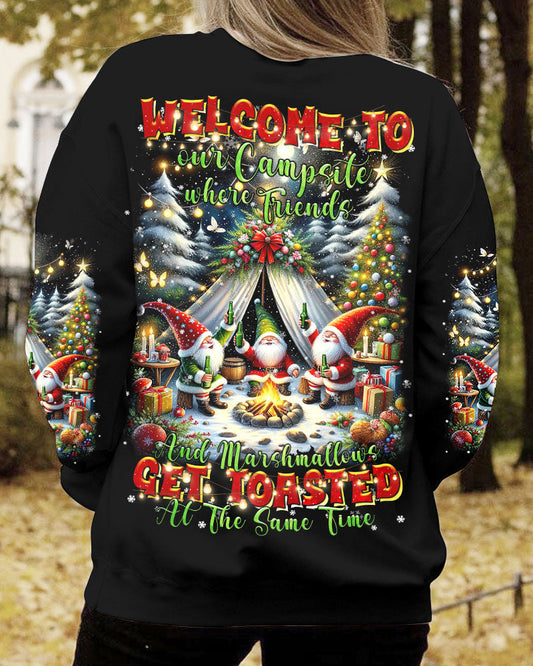 Maxcorners Welcome To Our Campsite Christmas Gnome All Over Print LM2101