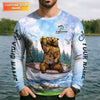Maxcorners Bear Fishing Life – Better Than Work UPF Fishing Shirt, Personalized Custom Name