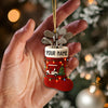 Maxcorners Custom Name Golf Stocking Ornament â€“ Personalized Christmas Ornament for Golf Lovers, Funny Golfer Gift for Men, Golf Cart and Clubs Xmas Decor MT1611