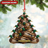 Maxcorners Personalized Acrylic Mallard Duck Christmas Tree Ornament - Custom Hunting Holiday Decoration LM0110