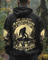 Maxcorners Not All Who Wander Are Lost Bigfoot Moon All Over Print LM1601