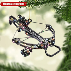 Maxcorners Personalized Crossbow Hunting Christmas 3D Ornament, Custom Holiday Tree Decor, Perfect Gift for Hunter