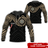 Maxcorners Darts Maori Personalized Name 3D Shirt