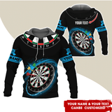 Maxcorners Darts Blue Personalized Name And Team Name 3D Shirt