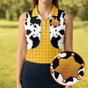 Maxcorners Cowboy Toy Hawaiian Golf Shirt, Cartoon Style Women's Golf Tops, Ladies Golf Shirts LM1507