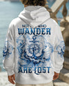 Maxcorners Not All Who Wander Are Lost Anchor Compass All Over Print LM1501