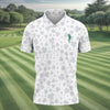 Maxcorners Shamrock Golf Polo Shirt, Mens Golf Shirt, St Patrick's Day Golf Shirt, Gift For Golfer