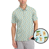 Maxcorners Funny Christmas Golf Shirt, Men's Pattern Golf shirt, Xmas Golf Shirt For Golfer