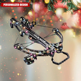 Maxcorners Personalized Crossbow Hunting Christmas 3D Ornament, Custom Holiday Tree Decor, Perfect Gift for Hunter