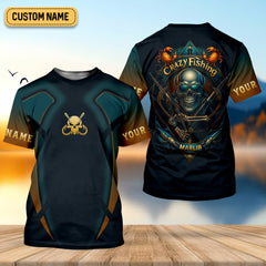 Maxcorners Crazy Fishing SPF Shirt For Men, Marlin Tournament Men Fishing Shirt, Gift For Fisherman