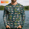 Maxcorners Personalized Freshwater Fish Fishing Shirt With Custom Name, Long Sleeve Fishing Shirt, Fishing Shirt For Men