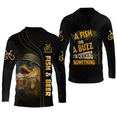 Maxcorners Fish And Beer Fishing UV Shirts, Funny Fishing Shirt, Gift For Fisherman, Fishing Shirts For Men