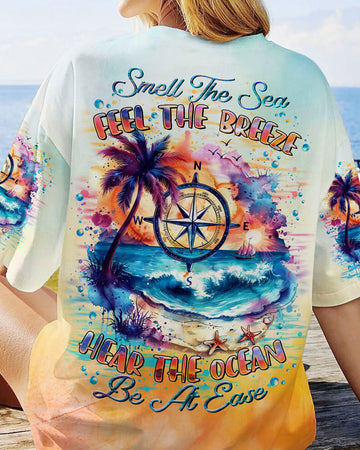 Maxcorners Smell The Sea Feel The Breeze Compass All Over Print LM2101