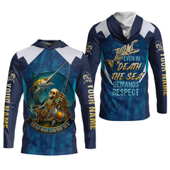 Maxcorners Marlin Fishing SPF Shirts, Dead Man and The Sea Fishing Shirts For Men, Funny Fisherman Gift