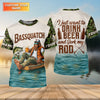 Maxcorners Funny Bigfoot Fishing UPF Shirt, Personalized Fishing Shirt for Men