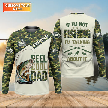 Maxcorners Reel Cool Dad UPF Fishing Shirt, Personalized Custom Name