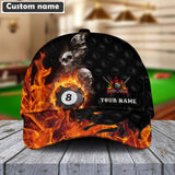 Maxcorners Billiards Skull Personalized Name Cap